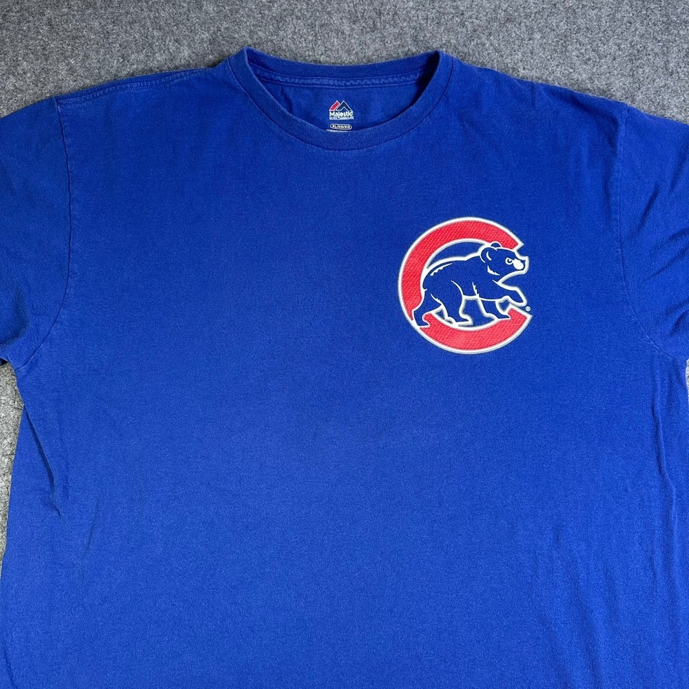 Majestic Chicago Cubs Jake Arrieta 49 Blue Graphic T-Shirt Mens XL MLB Baseball - Picture 9 of 9